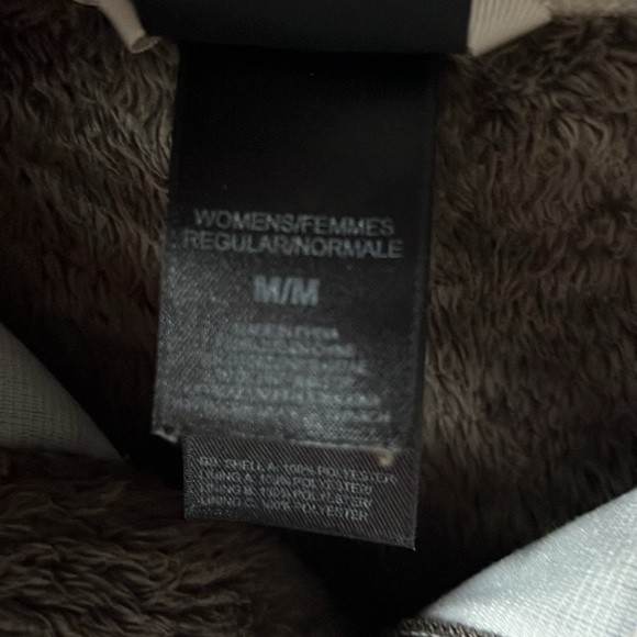 The North Face Womens Deep Pile Full Zip Fleece Sweater Jacket Brown Medium - Picture 3 of 5